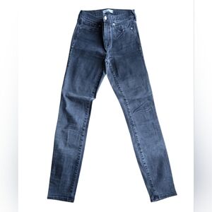 Madewell High Riser Skinny Black Faded Jeans Waist 26